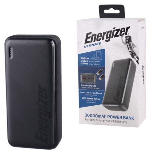 پاور بانک فست شارژ انرجایزر Ultimate UE30055PQ PD3.0 22.5W ظرفیت 30000 میلی آمپر ساعت