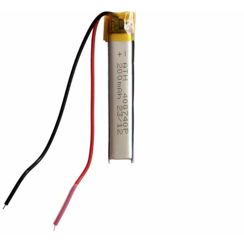 باتری لیتیوم 200mAh 40*7*4mm 400740P