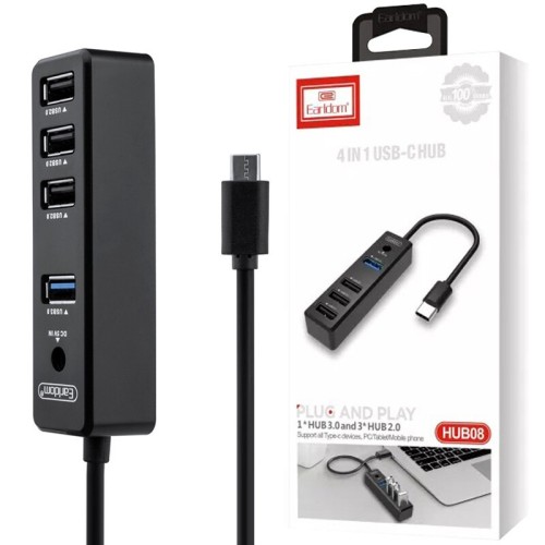 هاب 4 پورت Type-C ارلدام ET-HUB08