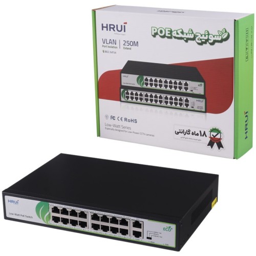 سوییچ 16 پورت POE اچ آر یو آی HR902-AF-162G-200