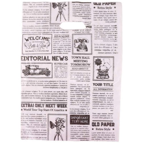 نایلون دسته دار طرح روزنامه سایز 40*28 سانتی متر بسته 1 کیلویی