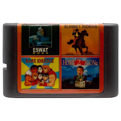 کارتریج چهار لبه بازی سواران غروب و اسوات و شورش در شهر و تنها در خانه سگا کد DY47