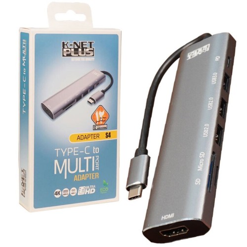 هاب 7 پورت Type-C کی نت پلاس KP-S4