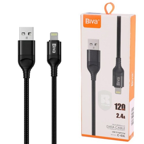 کابل لایتنینگ 2.4 آمپر بیوا C-03L طول 1.2 متر