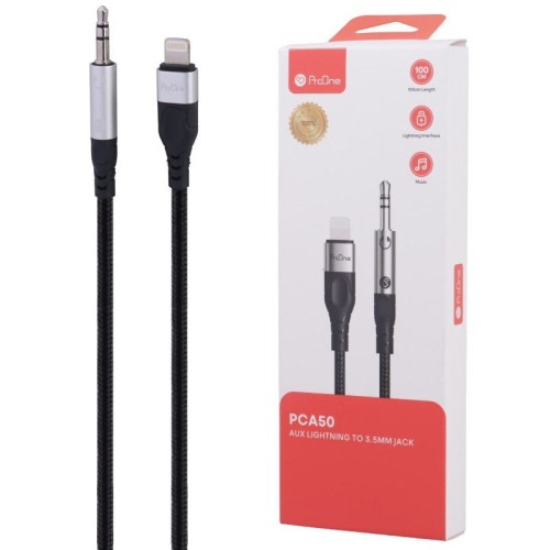 کابل تبدیل Lightning به AUX پرووان PCA50 طول 1 متر