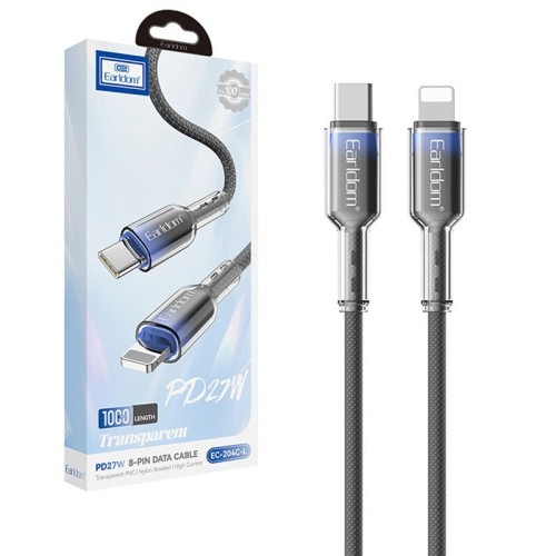 کابل تایپ سی به لایتنینگ فست شارژ 27 وات ارلدام EC-204C-L طول 1 متر